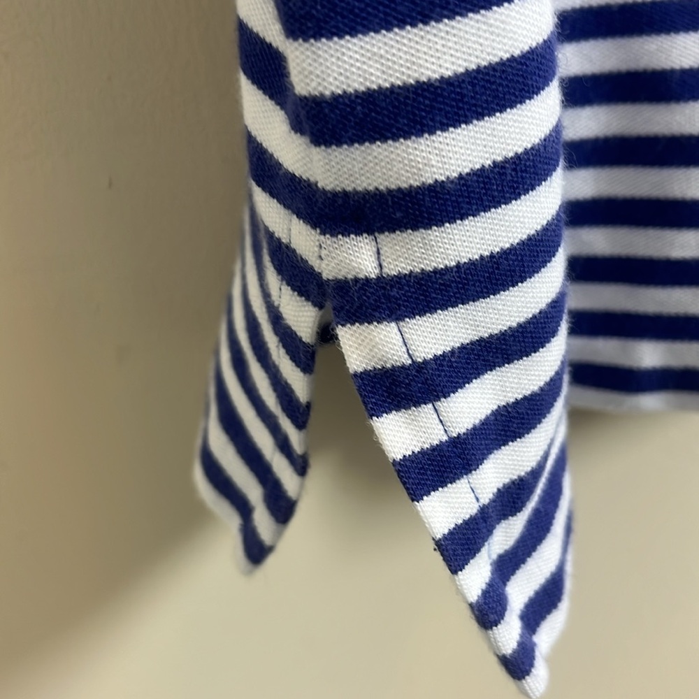 Polo Golf by Ralph Lauren Blue & White Pro-Fit Striped Shirt with Green Pony - Picture 8 of 8